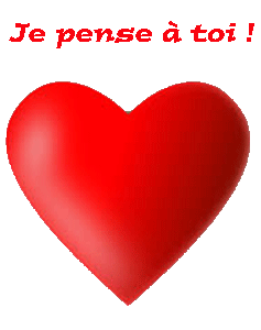 Gif animé je pense à toi coeur